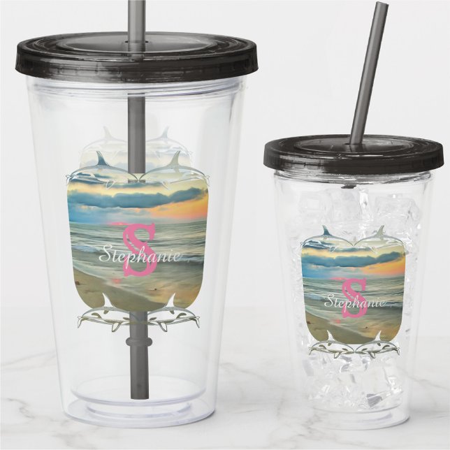 Ocean Sunset 0735 Acrylic Tumbler (Creator Uploaded)
