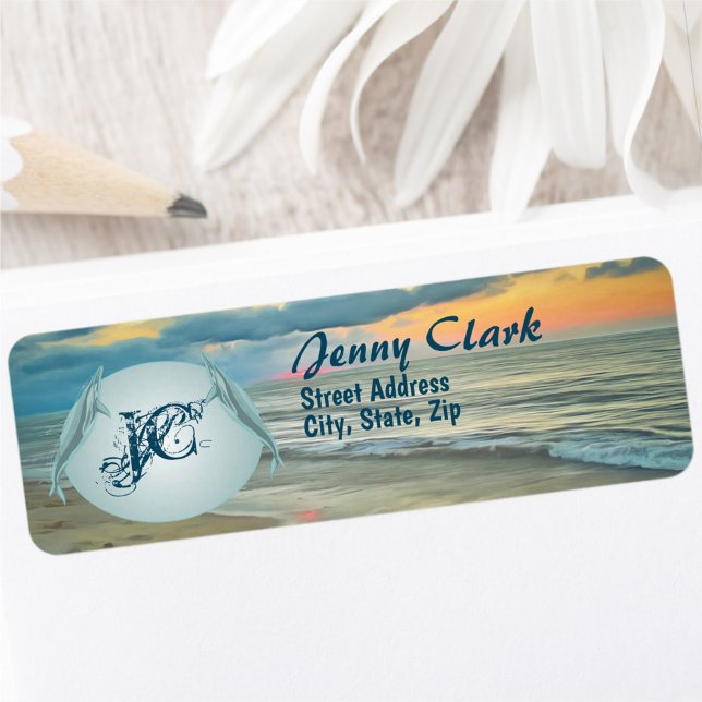 Ocean Sunset 0735 Address Label (Creator Uploaded)