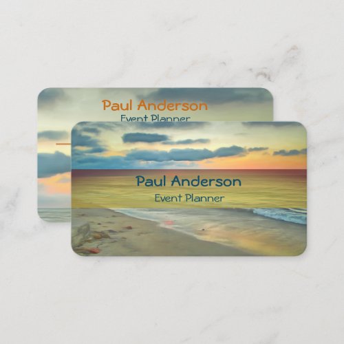 Ocean Sunset 0735 Calling Card