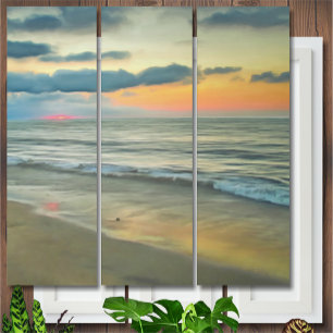 Ocean Sunset 0735 Triptych