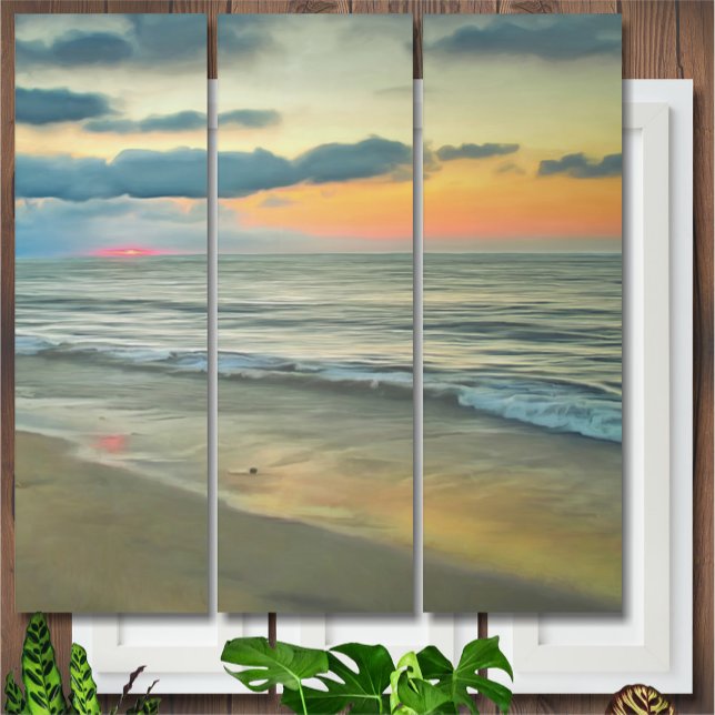 Ocean Sunset 0735 Triptych (Creator Uploaded)