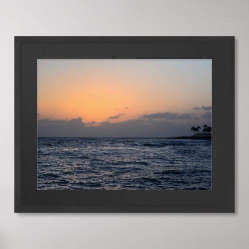 Ocean Sunset at Koloa in Kauai Framed Art