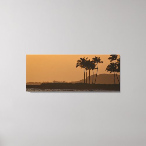 Ocean Sunset at Poipu Kauai Hawaii Canvas Print