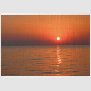 Ocean Sunset Background Decoupage  Tissue Paper