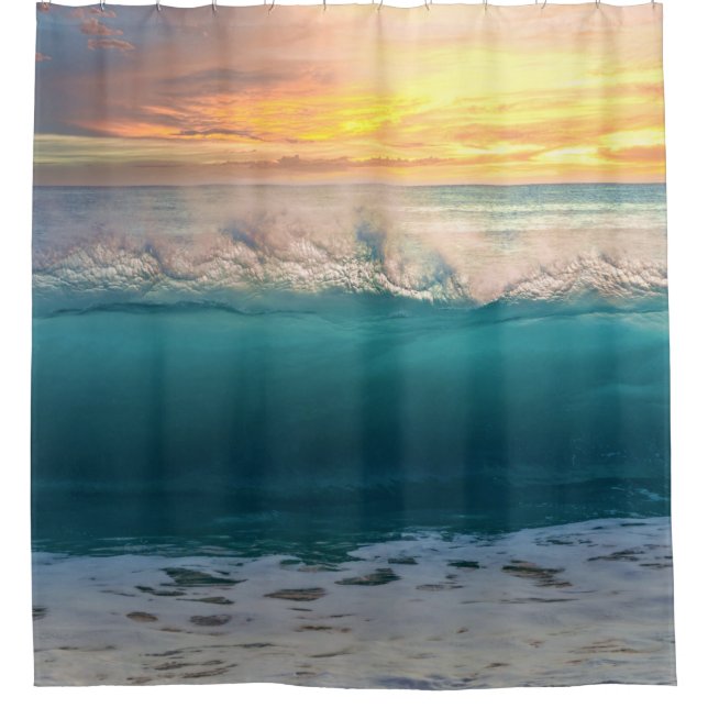 Ocean Sunset Beach Photo 193 Shower Curtain (Front)