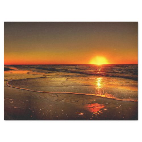 Ocean Sunset Beautiful Background Decoupage  Tissue Paper