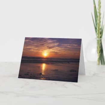 Ocean Sunset Birthday Card by Artnmore at Zazzle