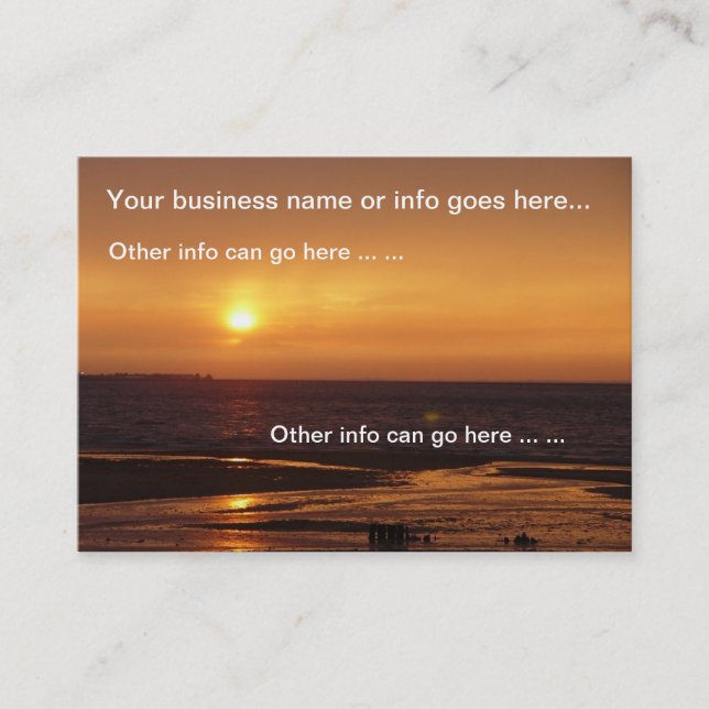Ocean sunset Business Cards (Front)