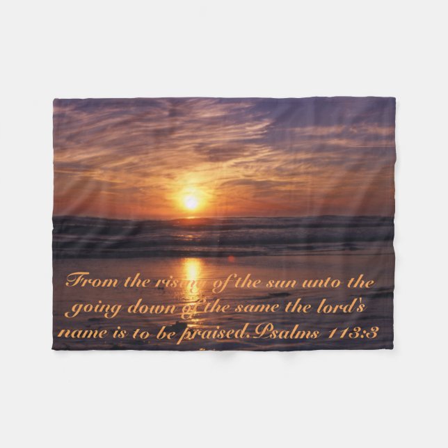 Ocean sunset fleece blanket (Front (Horizontal))