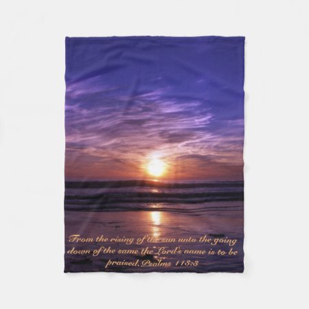 Ocean Sunset Fleece Blanket