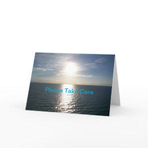 Ocean sunset - get well card