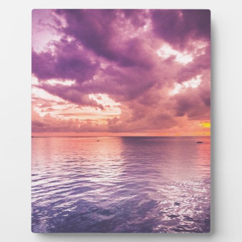 Ocean Sunset Inspirational Plaque