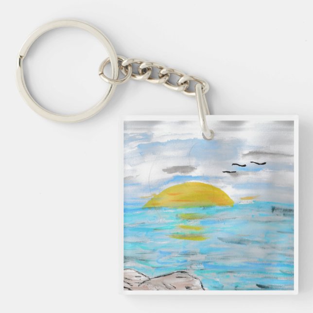 Ocean Sunset  Keychain (Front)