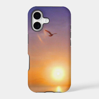 Ocean Sunset Lone Seagull iPhone 17 Case