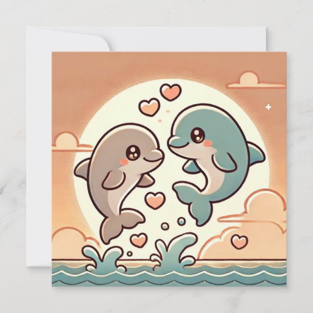 Ocean Sunset Love Card (Front)