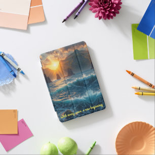 Ocean Sunset Mountain Quote Nature iPad Mini Cover