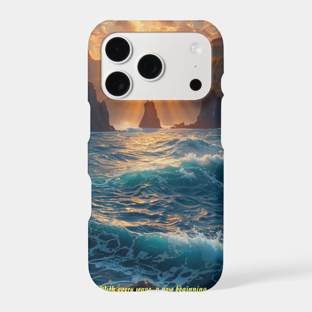 Ocean Sunset Mountain Quote Nature Iphone Case (Back)