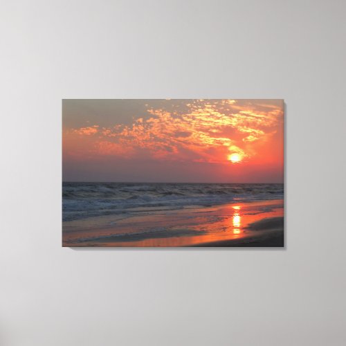 Ocean Sunset _ Oak Island NC Canvas Print