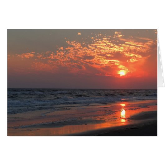 Ocean Sunset - Oak Island, NC Cards (Front Horizontal)