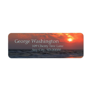 Ocean Sunset - Oak Island, NC Label