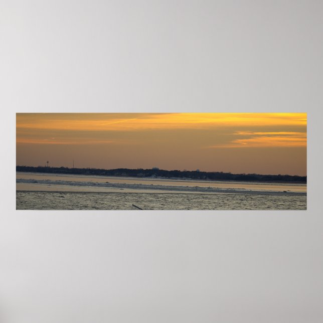 Ocean Sunset Photo Poster (Front)