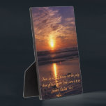 Ocean sunset plaque<br><div class="desc">Pacific Ocean sunset off the coast of Washington photo and Psalms 113:3 bible verse</div>