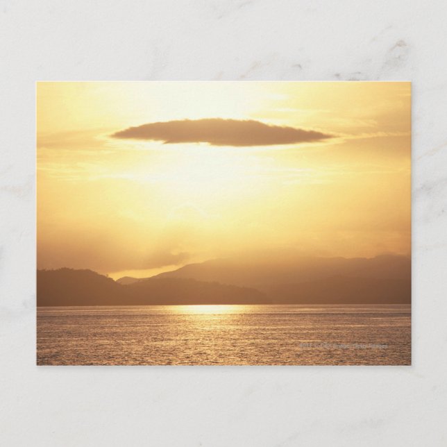 Ocean sunset postcard (Front)