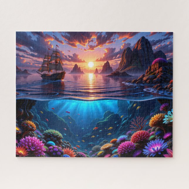 Ocean Sunset Puzzle (Horizontal)
