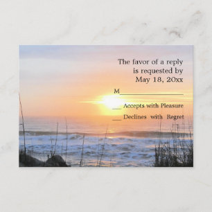 Ocean Sunset RSVP Card