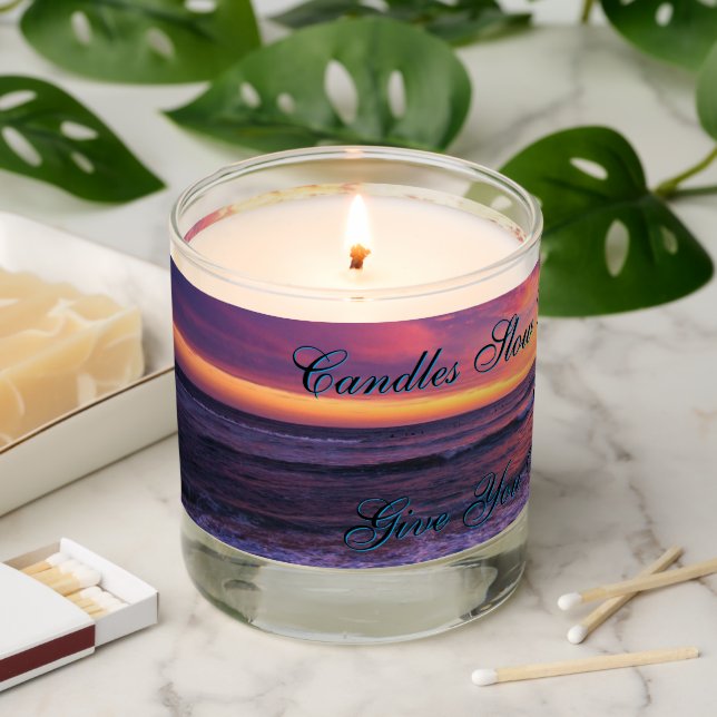 Ocean Sunset Scented Candle (Lit)