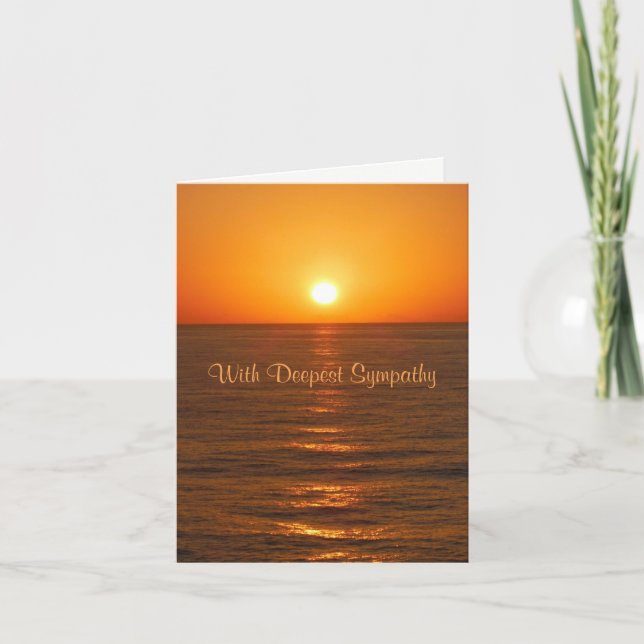 Ocean Sunset Sympathy Card (Front)