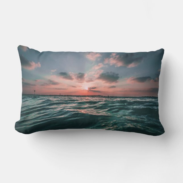 Ocean Sunset throw pillows (Front)