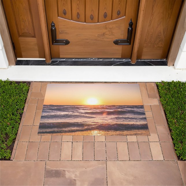 Ocean Sunset Tropical Holiday Doormat (Outdoor)