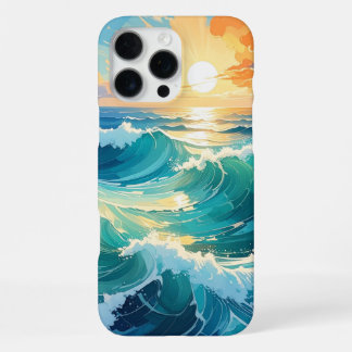 Ocean Sunset Waves Phone Case | Coastal Art