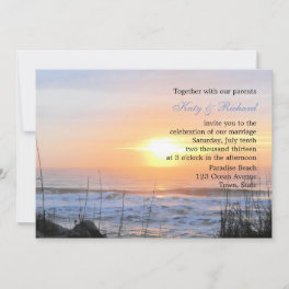 Ocean Sunset Wedding Invitation