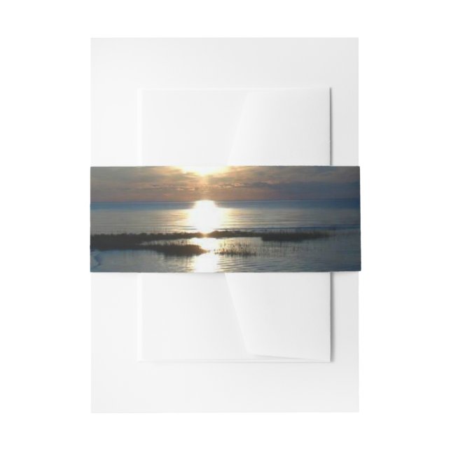 Ocean Sunset Wedding Invitation Invitation Belly Band (Front Example)