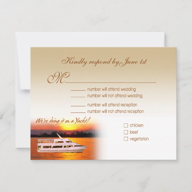 Ocean Sunset Yacht RSVP (Front)