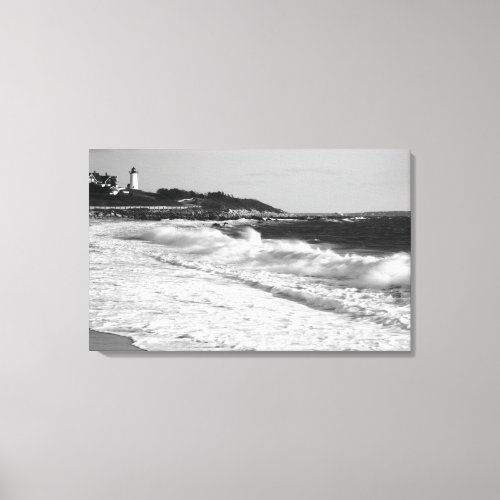 Ocean surf on Nobska Point Beach Canvas Print