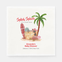 Ocean Surf Plam Tree Beach Bag Baby Shower