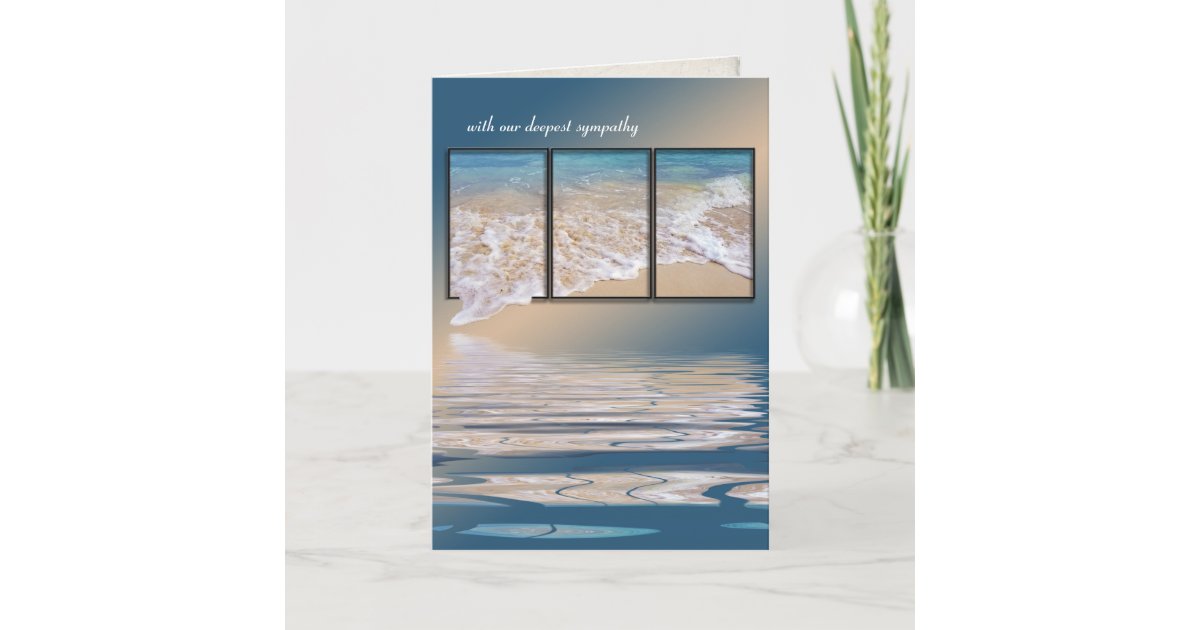 ocean surf sympathy card | Zazzle