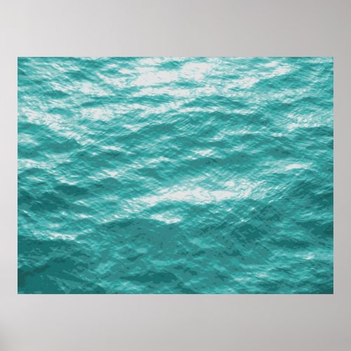 Ocean Surface photo painting Poster