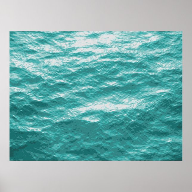 Ocean Surface photo painting Poster (Front)