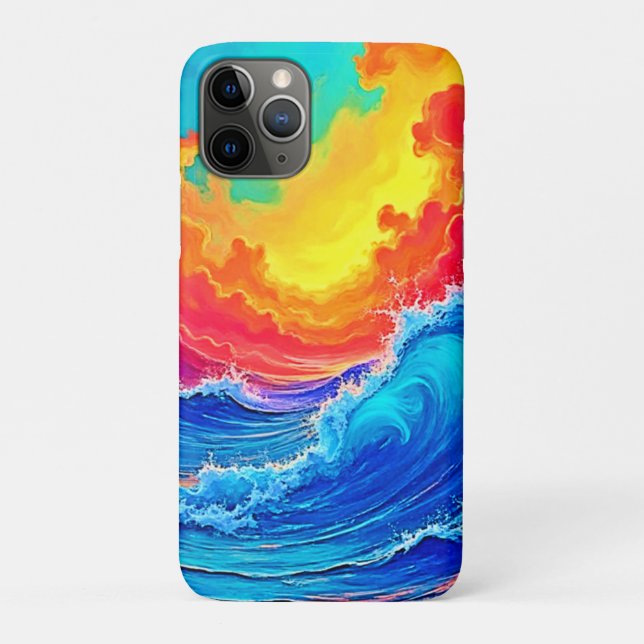 Ocean Surge: Radiant Sunset Wave Case-Mate iPhone Case (Back)