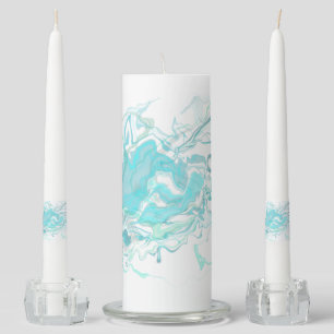 Ocean Swirl I Unity Candle Set