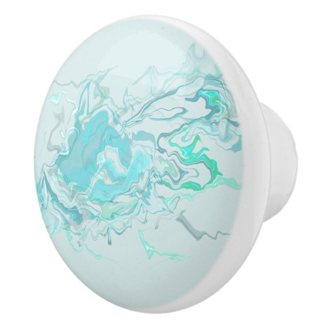 Ocean Swirl II Ceramic Knob  (Right)