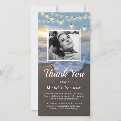 Ocean Sympathy Funeral Thank You Card