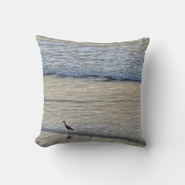 ocean tern throw pillow (Front)