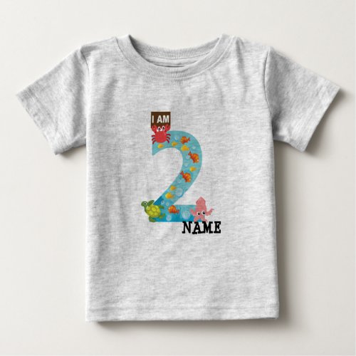 ocean theme 2nd Birthday shirt