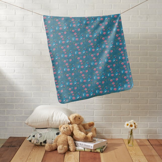 Ocean Theme Baby Blanket (In Situ)
