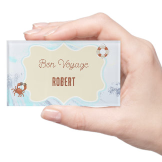 Ocean Theme Bon Voyage Personalized with Name Tag